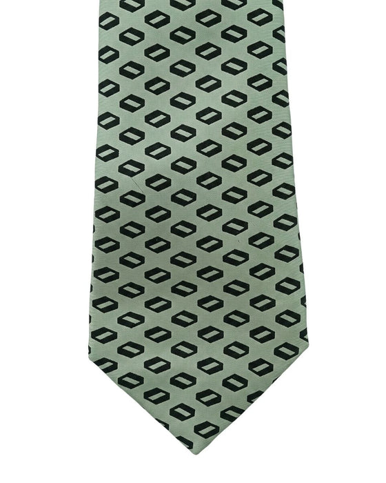 Armani Collezioni Mens Mint Green / Black Micro Diamond Neck Tie