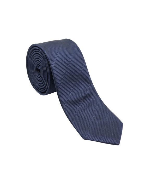 Armani Collezione Mens Navy Blue Tonal Textured Neck Tie