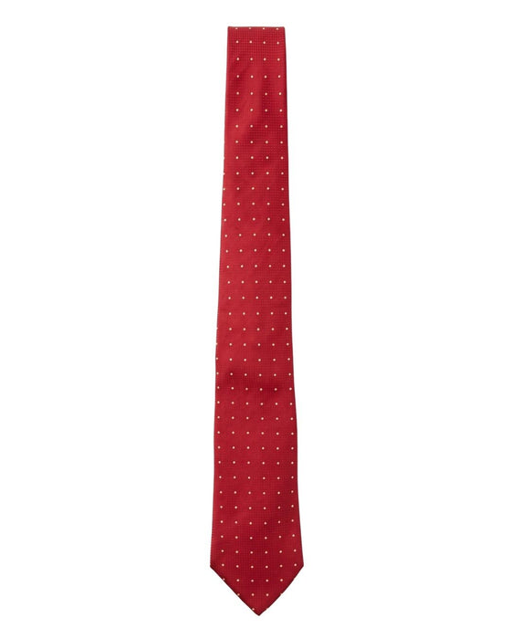 Armani Collezione Mens Red / White Polka Dot Neck Tie