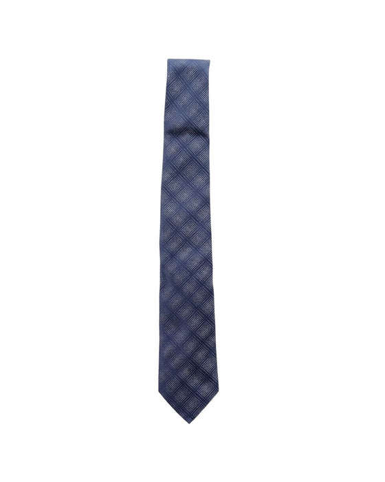 Armani Collezioni Mens Blue / Navy Tonal Diamond Check Neck Tie
