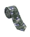 Armani Collezioni Mens Green / Lavender Watercolor Floral Neck Tie