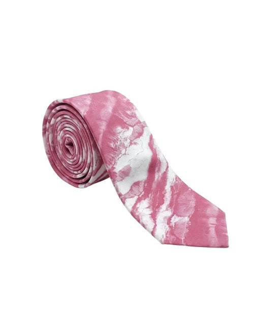 Armani Collezioni Mens Pink / White Abstract Silk Neck Tie
