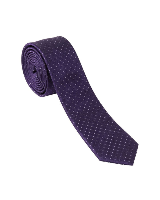 Armani Collezioni Mens Purple / White Micro Dot Silk Neck Tie