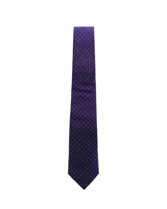 Armani Collezioni Mens Purple / White Micro Dot Silk Neck Tie