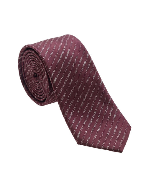 Armani Collezioni Mens Burgundy / Pink Diagonal Geometric Neck Tie