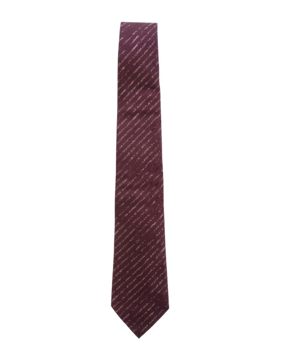 Armani Collezione Mens Burgundy / Pink Diagonal Geometric Neck Tie