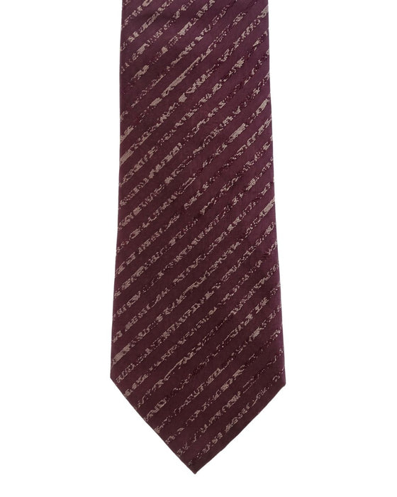 Armani Collezione Mens Burgundy / Pink Diagonal Geometric Neck Tie