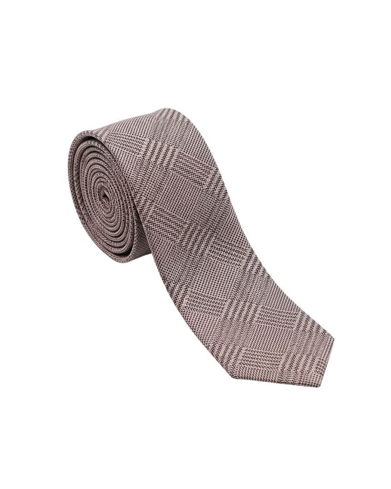 Armani Collezioni Mens Gray Plaid Silk Neck Tie