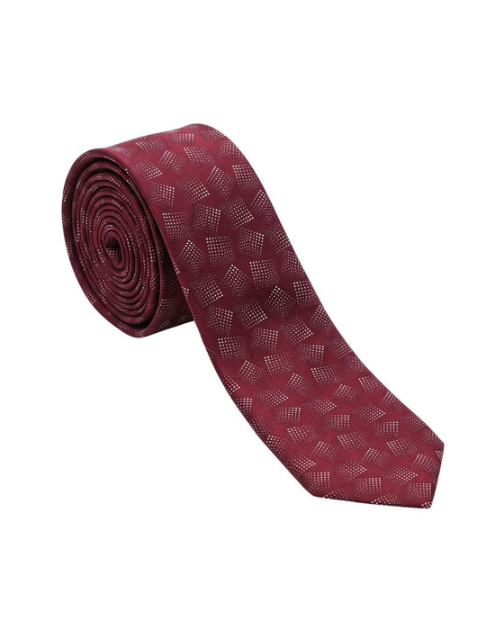 Armani Collezioni Mens Burgundy / Pink Abstract Fan Geometric Neck Tie