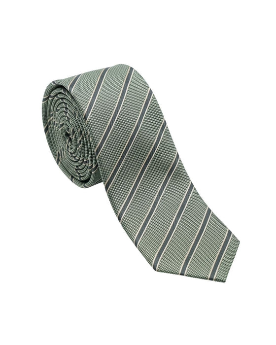 Armani Collezioni Mens Sage Green / Navy Diagonal Stripe Neck Tie