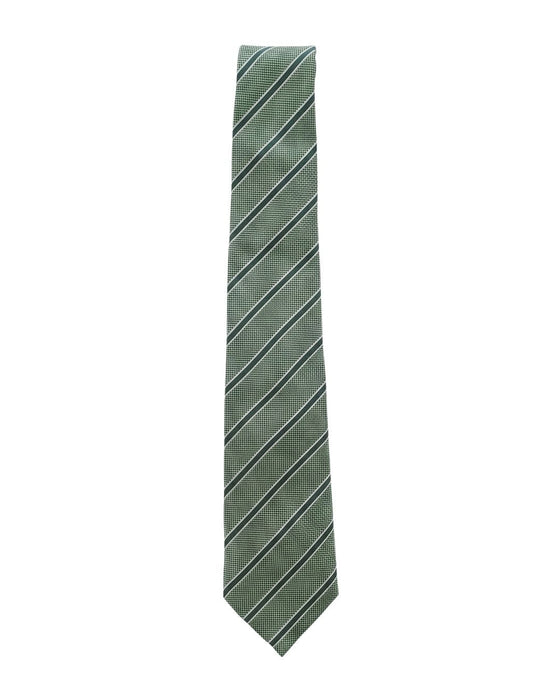 Armani Collezioni Mens Sage Green / Navy Diagonal Stripe Neck Tie