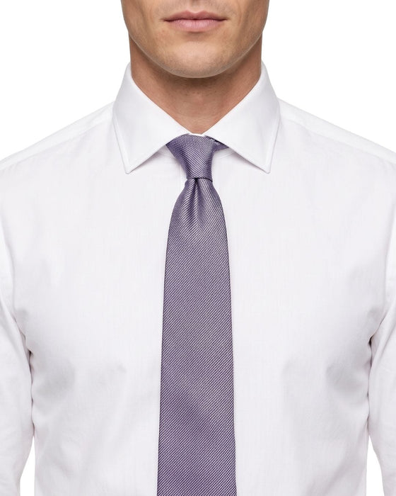 Armani Collezioni Mens Lavender Tonal Textured Neck Tie