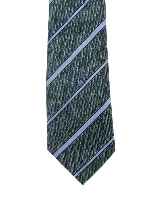 Armani Collezioni Mens Green / Blue Diagonal Stripe Silk Neck Tie