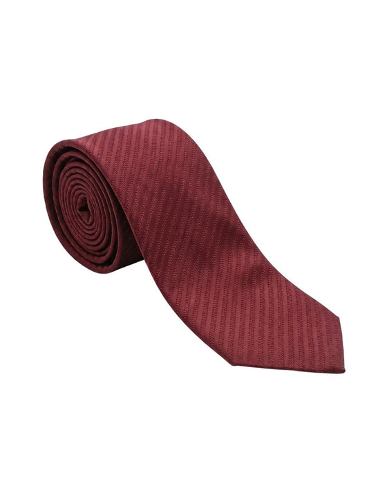 Armani Collezioni Mens Red Tonal Textured Silk Neck Tie