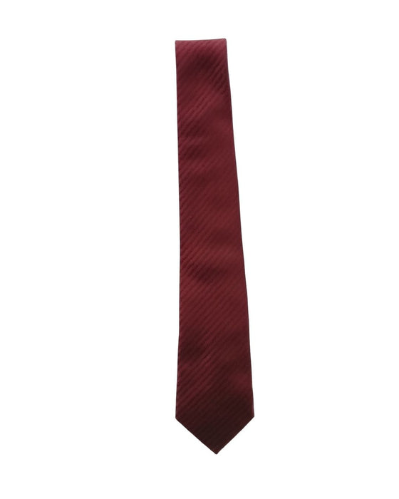 Armani Collezioni Mens Red Tonal Textured Silk Neck Tie