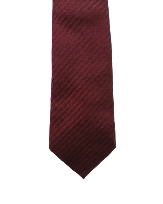 Armani Collezioni Mens Red Tonal Textured Silk Neck Tie