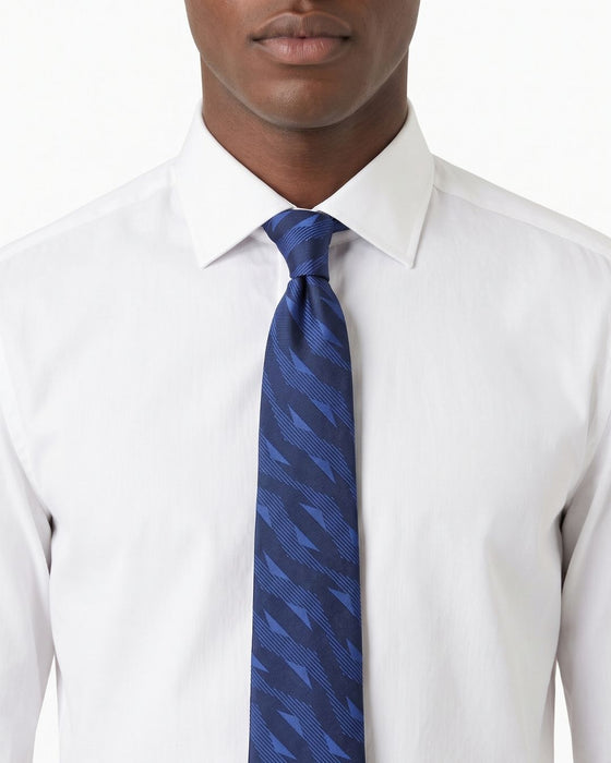 Armani Collezione Mens Blue / Navy Abstract Geometric Neck Tie