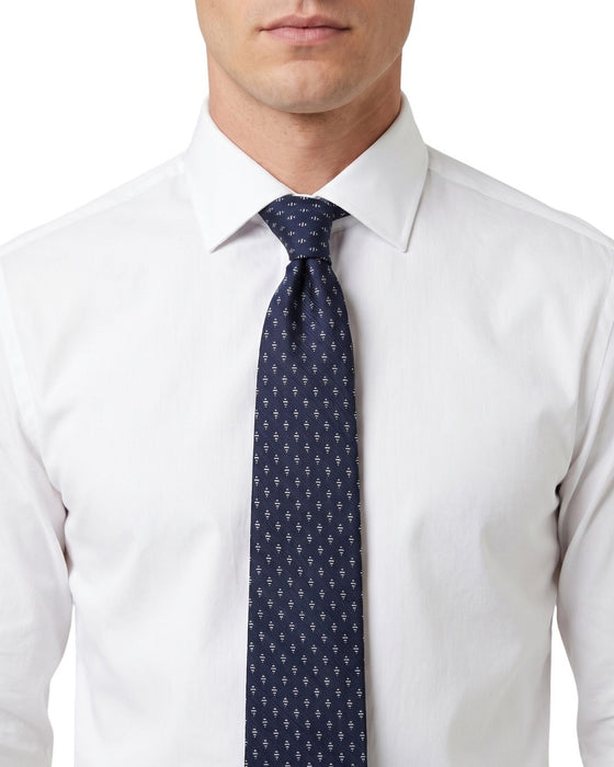 Armani Collezioni Mens Navy Blue / Light Blue Micro Geometric Neck Tie