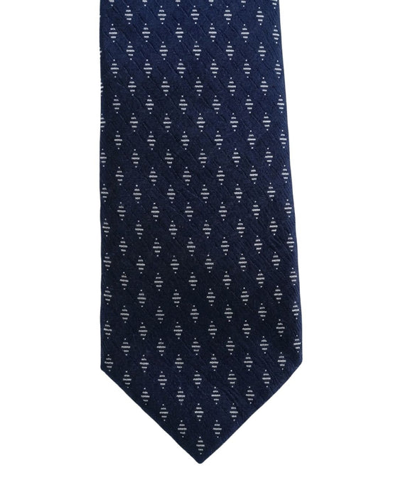 Armani Collezioni Mens Navy Blue / Light Blue Micro Geometric Neck Tie