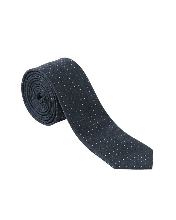 Armani Collezioni Mens Navy / White Micro Dot Silk Neck Tie
