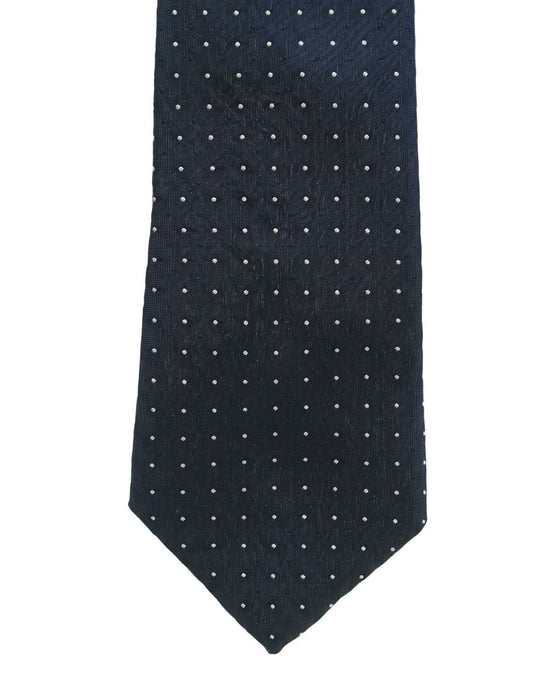 Armani Collezioni Mens Navy / White Micro Dot Silk Neck Tie