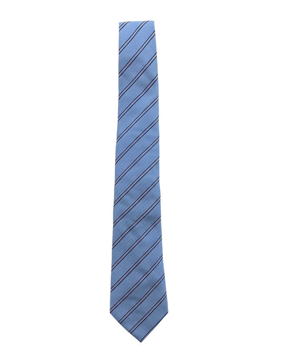 Armani Collezione Mens Light Blue / Navy Diagonal Stripe Neck Tie