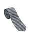 Armani Collezione Mens Gray / White Diagonal Stripe Neck Tie