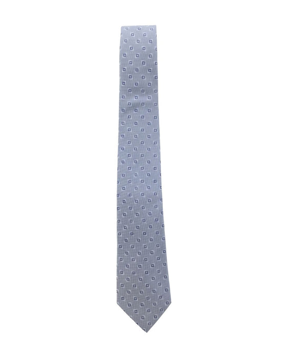 Armani Collezione Mens Light Blue / Gray Micro Square Neck Tie