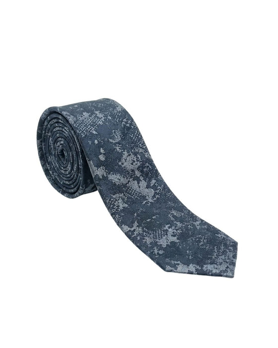 Armani Collezioni Mens Blue / Gray Floral Silk Neck Tie