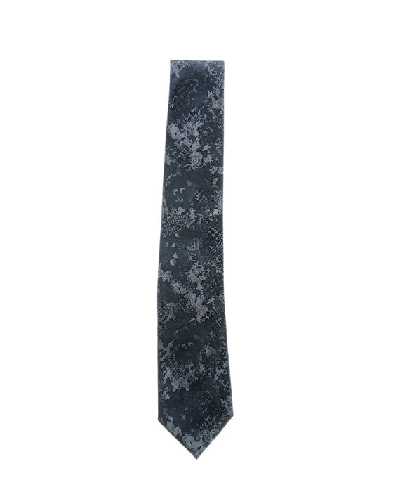 Armani Collezioni Mens Blue / Gray Floral Silk Neck Tie