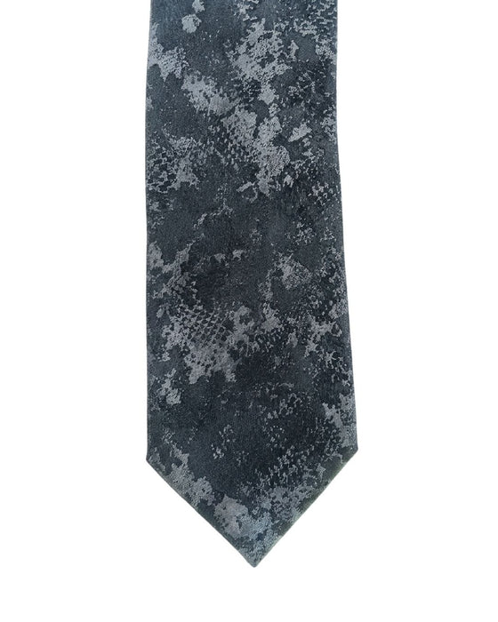 Armani Collezioni Mens Blue / Gray Floral Silk Neck Tie