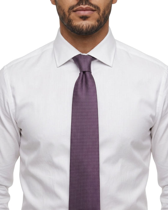 Armani Collezioni Mens Lavender Micro Textured Silk Neck Tie