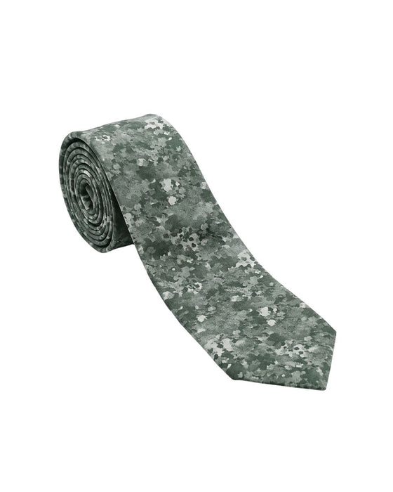 Armani Collezioni Mens Sage Green Floral Silk Neck Tie