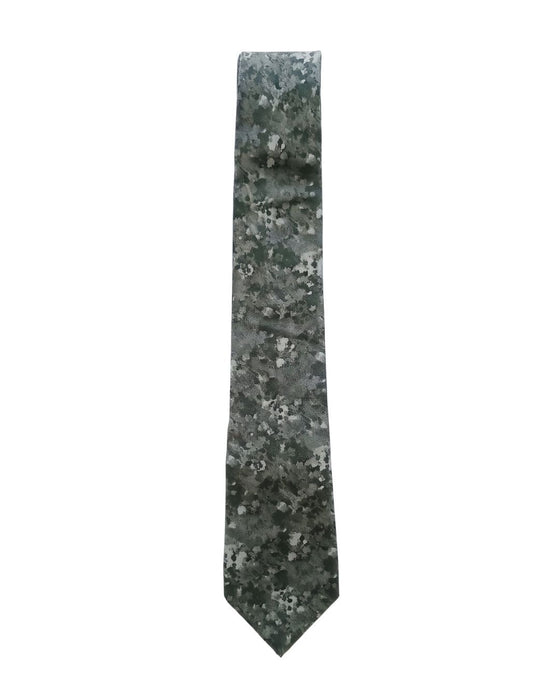 Armani Collezioni Mens Sage Green Floral Silk Neck Tie