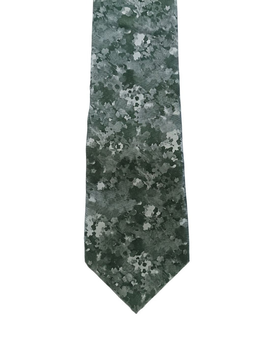 Armani Collezioni Mens Sage Green Floral Silk Neck Tie