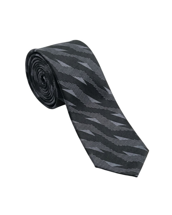 Armani Collezione Mens Black / Gray Abstract Geometric Neck Tie