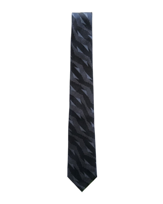 Armani Collezione Mens Black / Gray Abstract Geometric Neck Tie