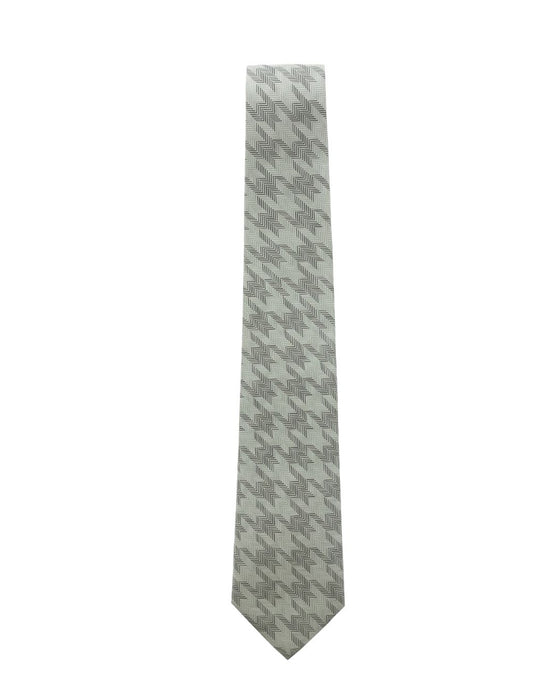Armani Collezione Mens Light Gray / Gray Houndstooth Neck Tie