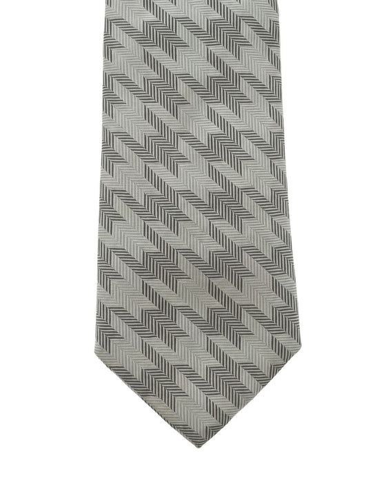 Armani Collezione Mens Light Gray / Gray Houndstooth Neck Tie
