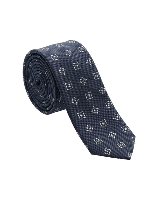 Armani Collezioni Mens Navy Blue / Gray Square Diamond Neck Tie