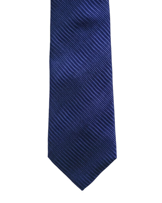 Armani Collezione Mens Royal Blue Tonal Stripe Neck Tie