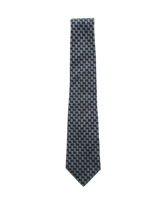 Armani Collezioni Mens Black / Gray Houndstooth Silk Neck Tie
