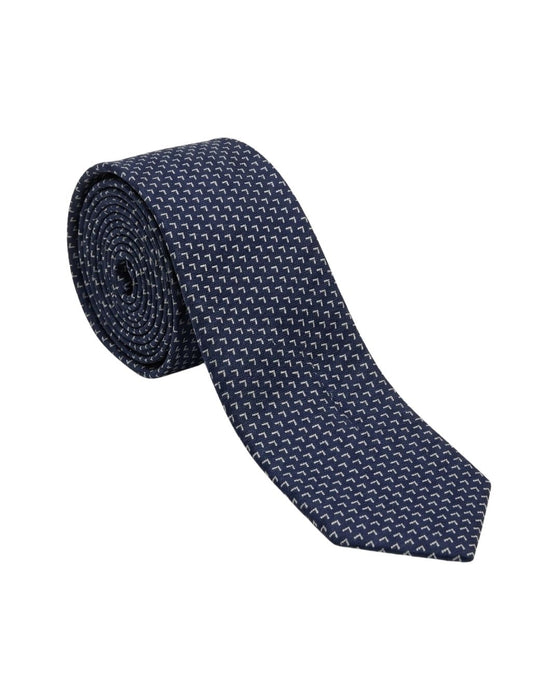 Armani Collezione Mens Navy Blue / Light Blue Micro Geometric Neck Tie