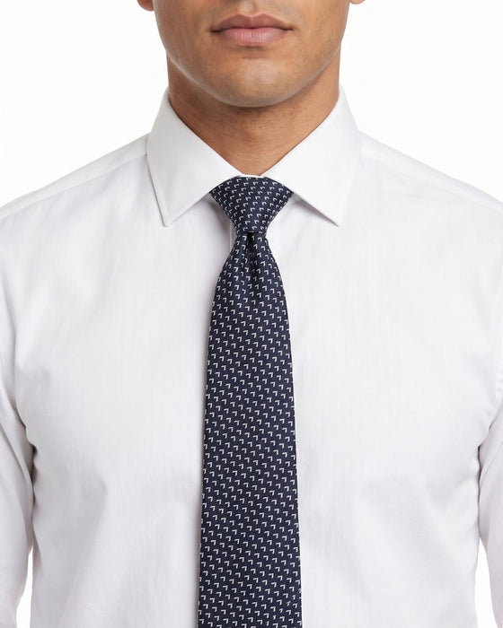Armani Collezione Mens Navy Blue / Light Blue Micro Geometric Neck Tie