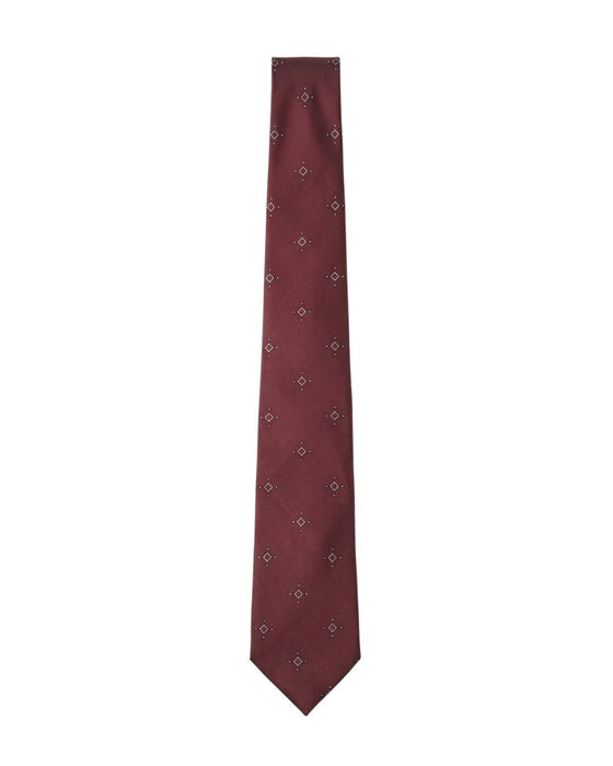 Armani Collezioni Mens Burgundy / Gray Micro Geometric Neck Tie