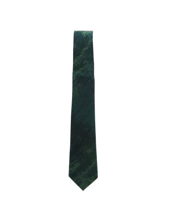 Armani Collezioni Mens Green / Black Abstract Silk Neck Tie