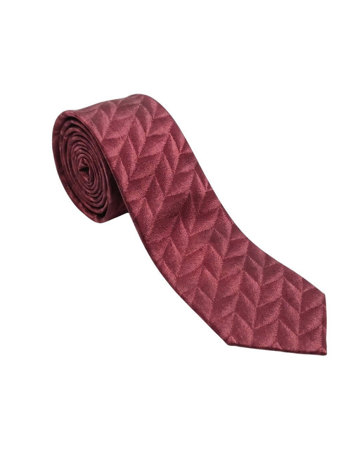 Armani Collezioni Mens Burgundy / Pink Tonal Geometric Neck Tie
