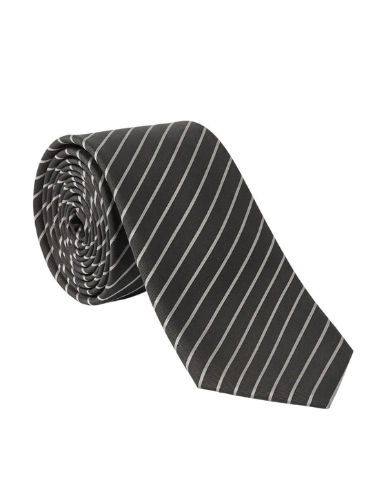 Armani Collezioni Mens Black / White Diagonal Stripe Neck Tie