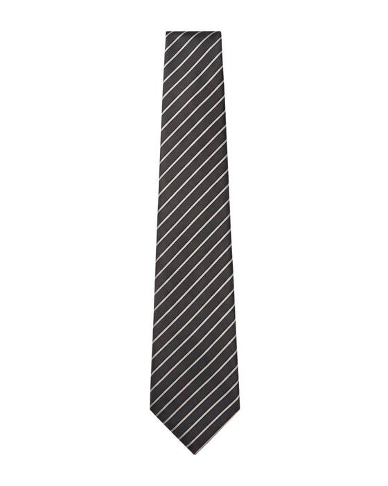 Armani Collezioni Mens Black / White Diagonal Stripe Neck Tie