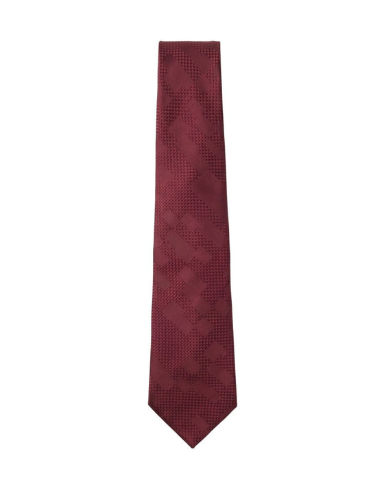 Armani Collezioni Mens Burgundy Abstract Silk Neck Tie